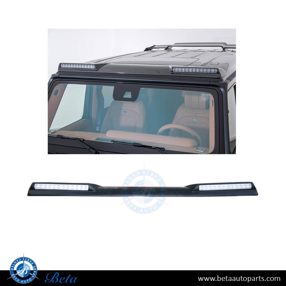 BBS Front Roof Spoiler with LED for Mercedes G-Class W463 2018-up models, Part Number 4638801101 BBS Front Roof Spoiler with LED for Mercedes G-Class W463 2018-up models, Part Number 4638801101